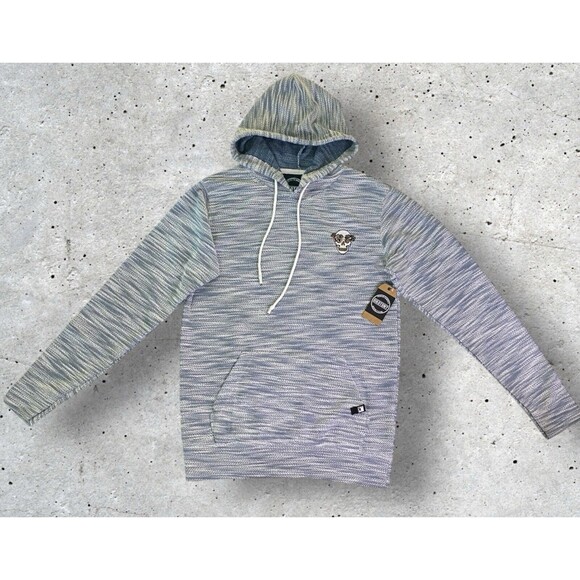 Sugar Skull Hoodie Mens Small Embroidered Visionary Dikotomy Pullover NEW NWT - Picture 1 of 13